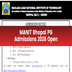 MANIT Bhopal PG Admissions 2026-27 Open; Apply by June 1
